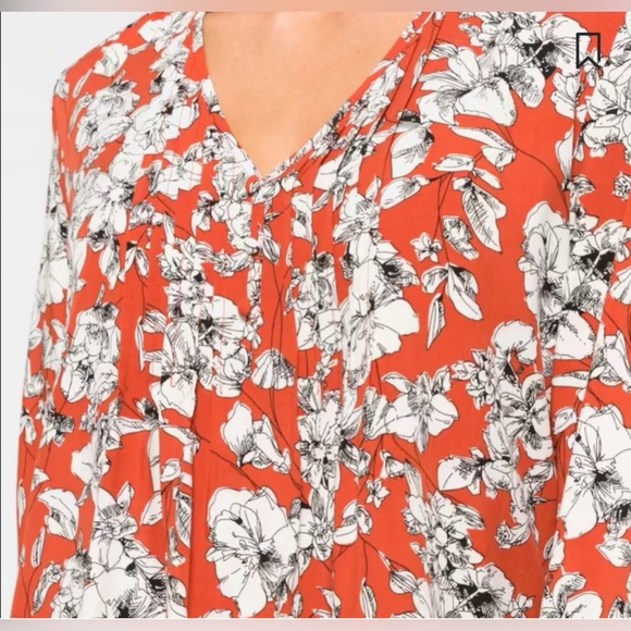 NWOT Fun2fun Marley Pleated Detail Top Size M - Picture 3 of 5